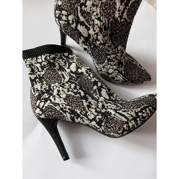 MIA Shoes - Mia Ankle Boots, Women Size 7.5M  McKinney Beige Multi  Sock  Boot #I1